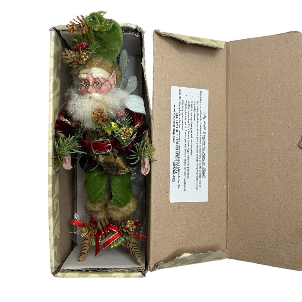 Mark Roberts Mistletoe Fairy Small 51-12408 # 2796/7500 Red Green Gold 2011 - Picture 4 of 8